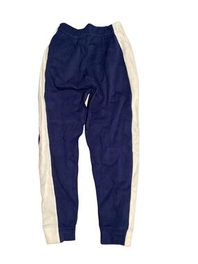 Lacoste Womans Navy Blue Jogger Pants with White Side Stripes
